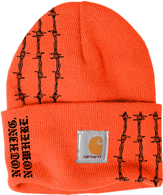 Orange Beanie Carhartt Logo PNG