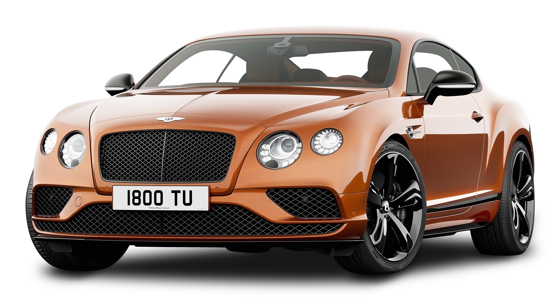 Orange Bentley Continental G T V8 PNG