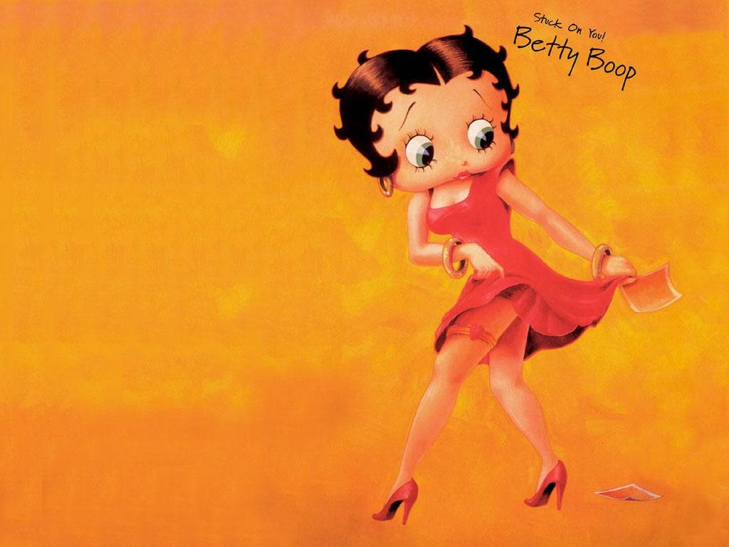 Orange Betty Boop Art Wallpaper