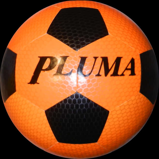 Orange Black Soccer Ball P L U M A PNG