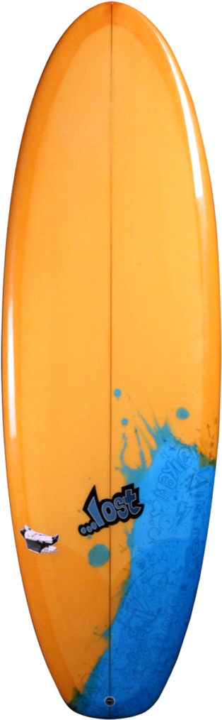 Orange Blue Lost Surfboard PNG