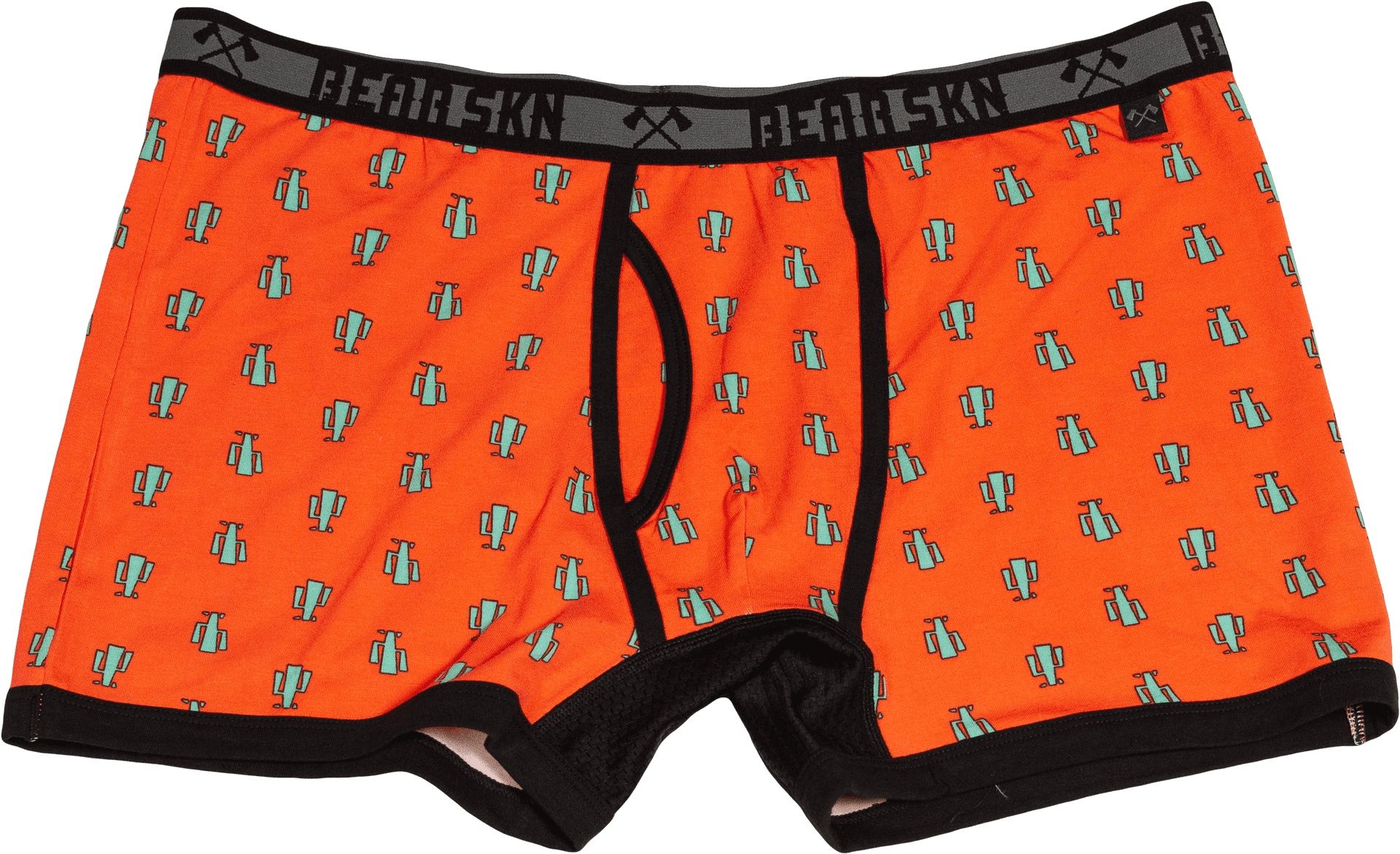 Orange Boxer Briefswith Pattern PNG