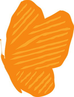 Orange Butterfly Silhouette PNG
