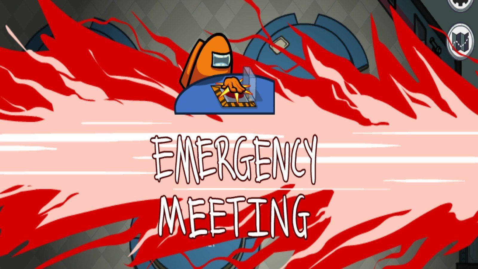Orange Calling An Emergency Meeting Among Us Imposter Wallpaper