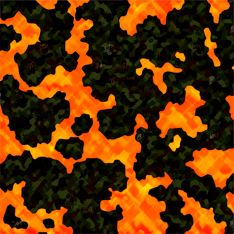 Orange Camouflage Pattern Png 06242024 PNG