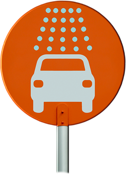 Orange Car Sign Symbol PNG