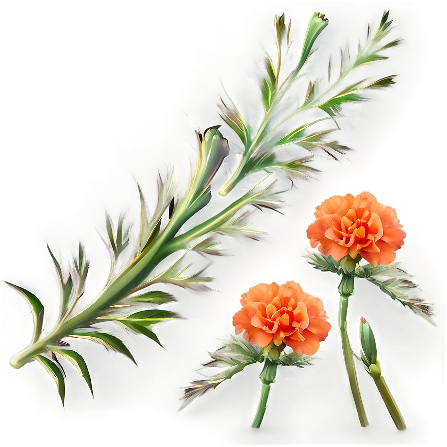 Orange Carnation Love Png Lit92 PNG