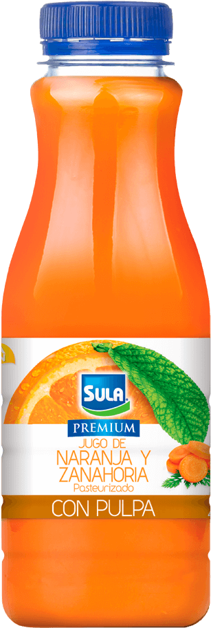 Orange Carrot Juice Bottle PNG