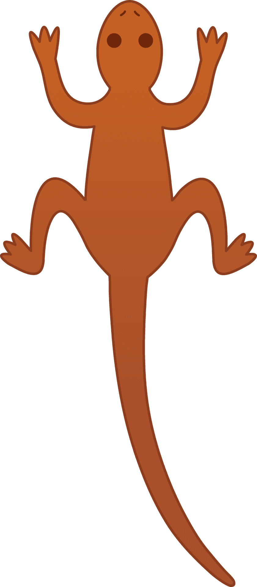 Orange Cartoon Lizard PNG