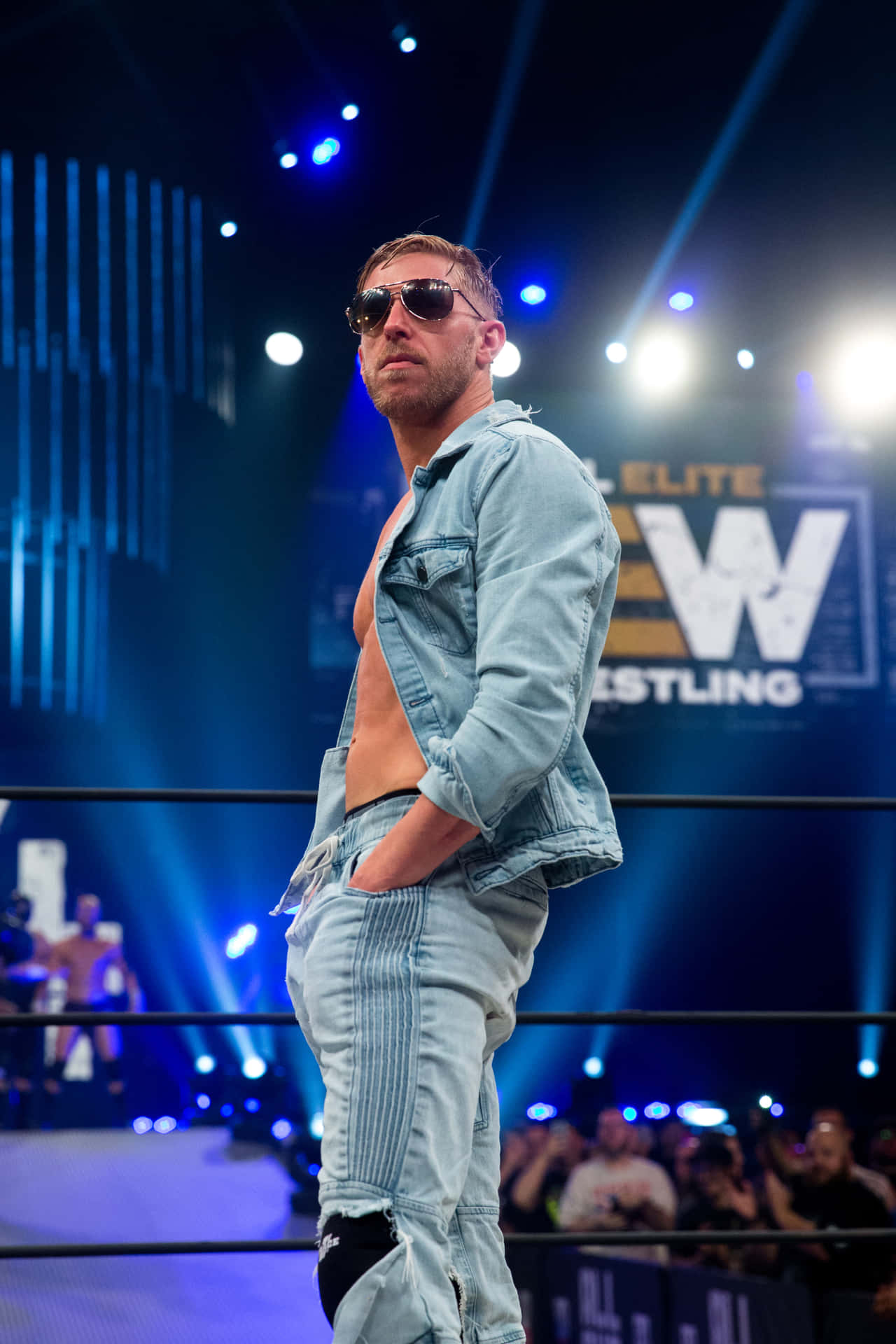 Orange Cassidy In Aew Stage Wallpaper