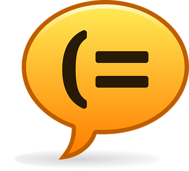 Orange Chat Bubble Icon PNG