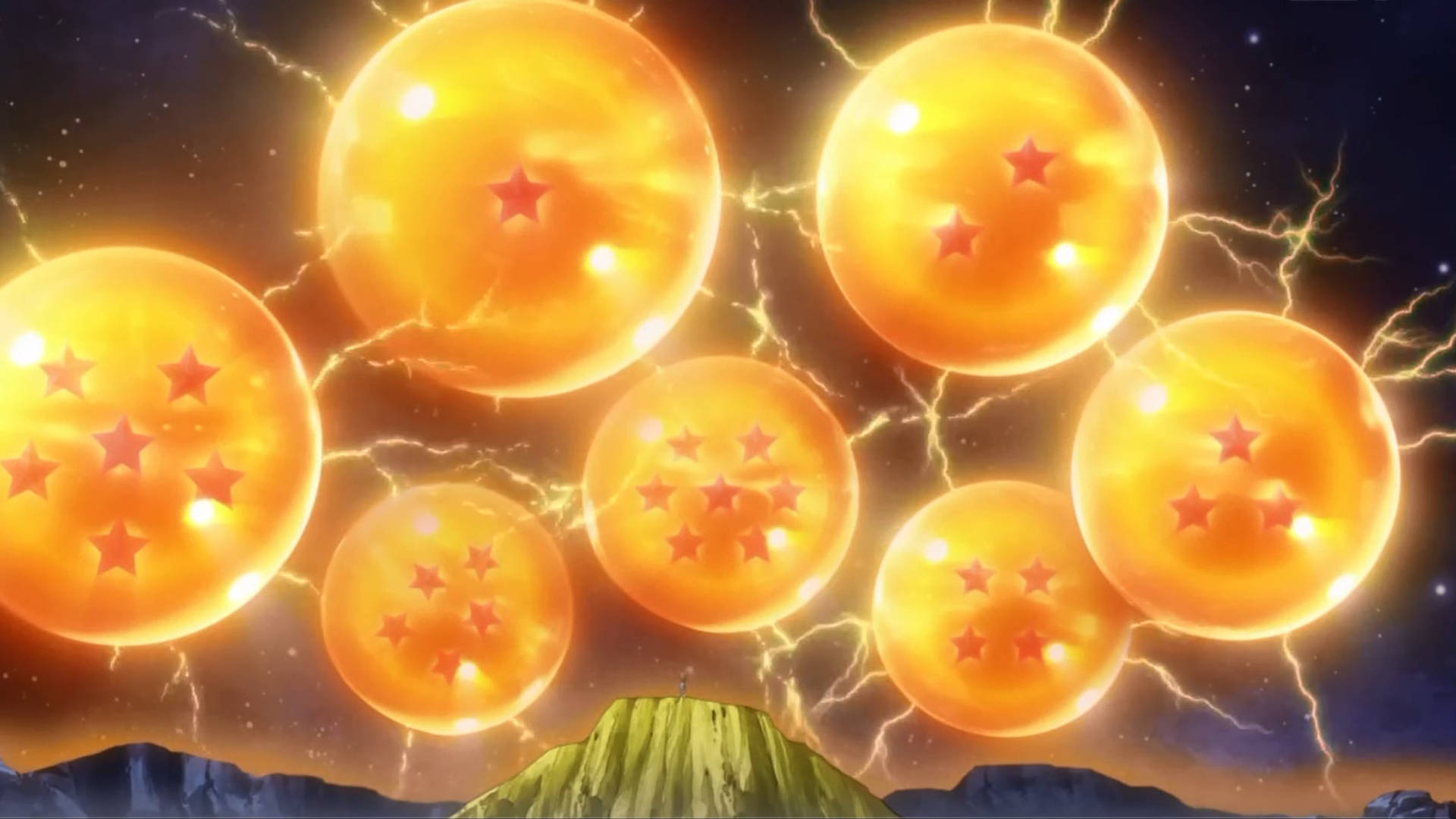 Orange Circle Dragon Balls Wallpaper