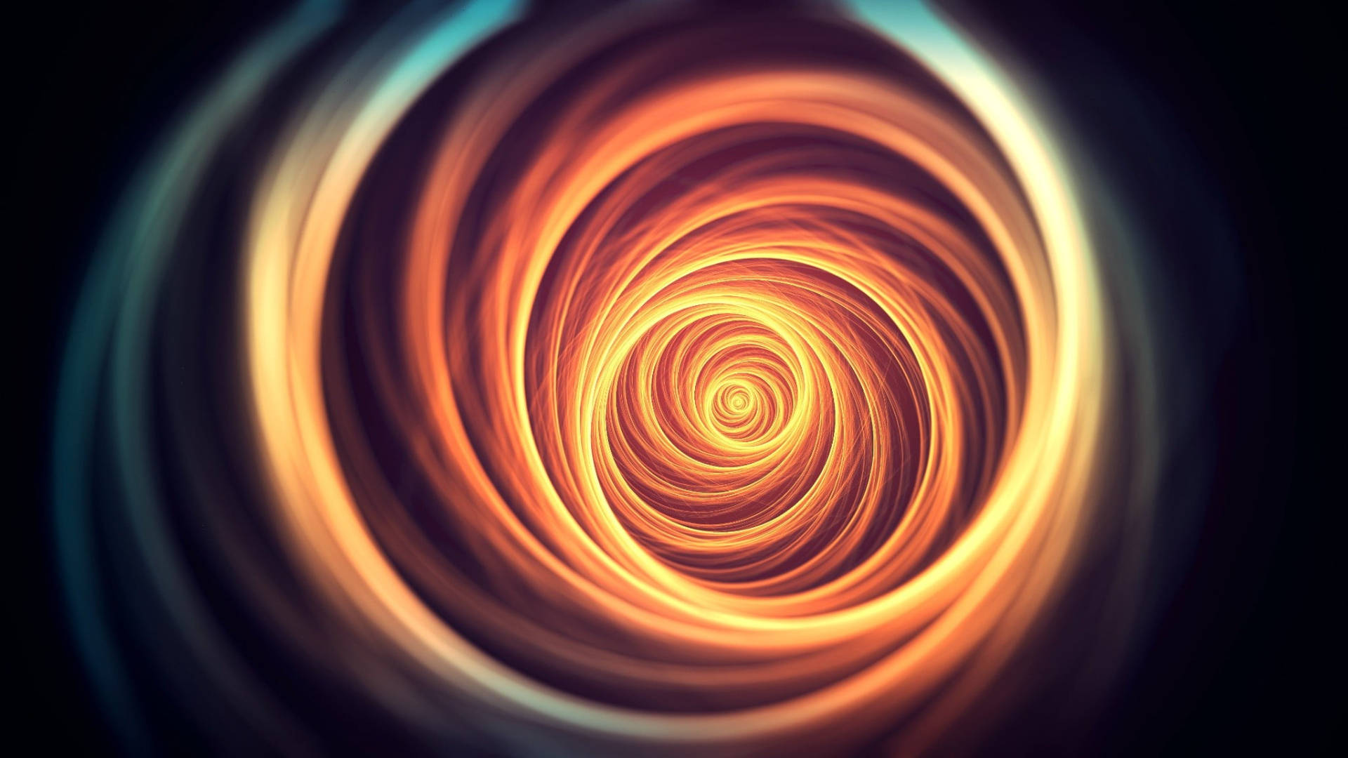 Orange Circle Spiral Wallpaper