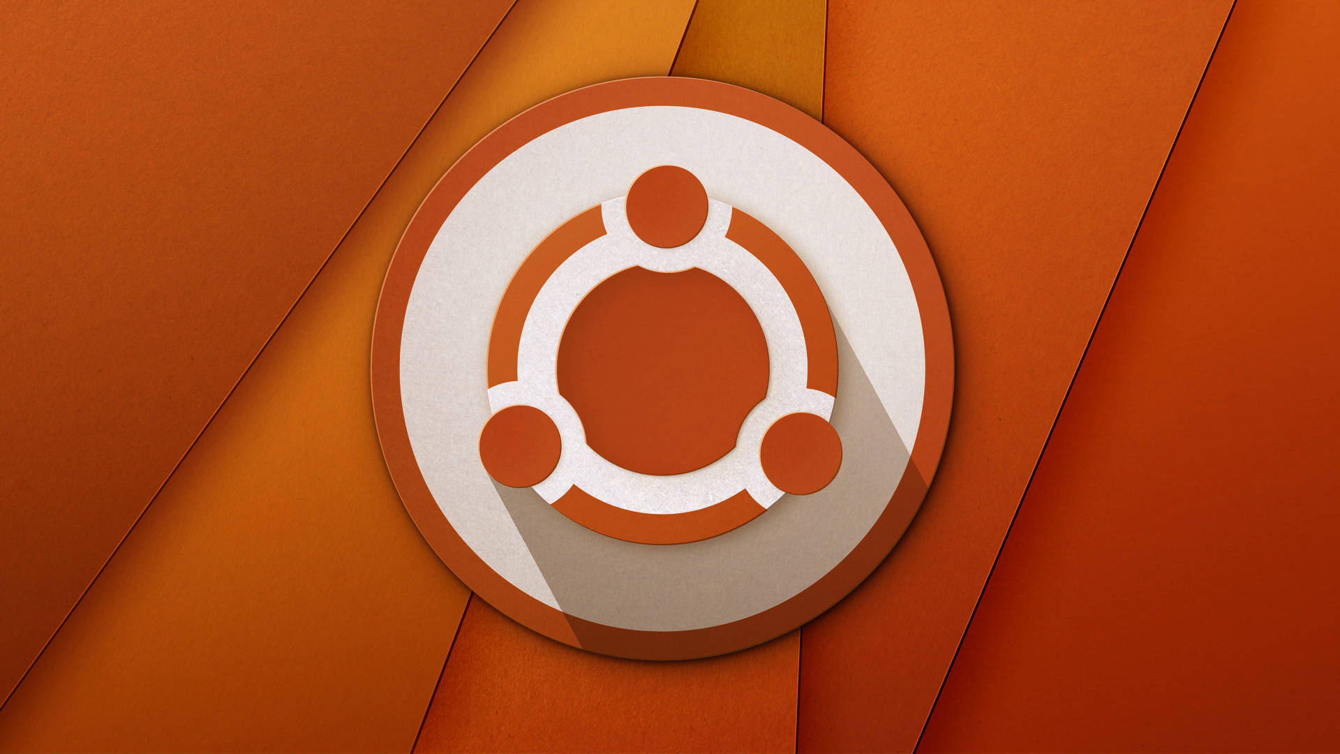 Orange Circle Ubuntu Wallpaper