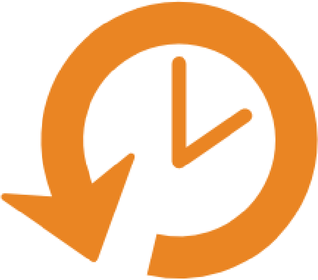 Orange Clock Icon PNG