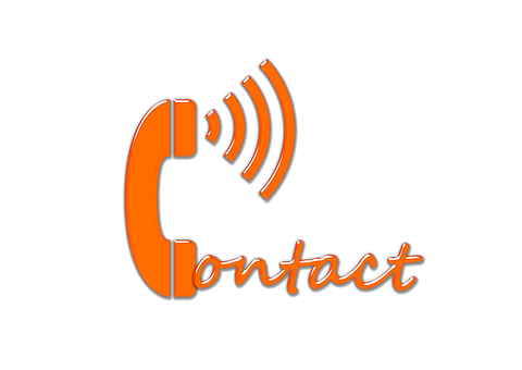 Orange Contact Icon Black Background PNG