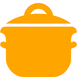 Orange Cooking Pot Icon PNG