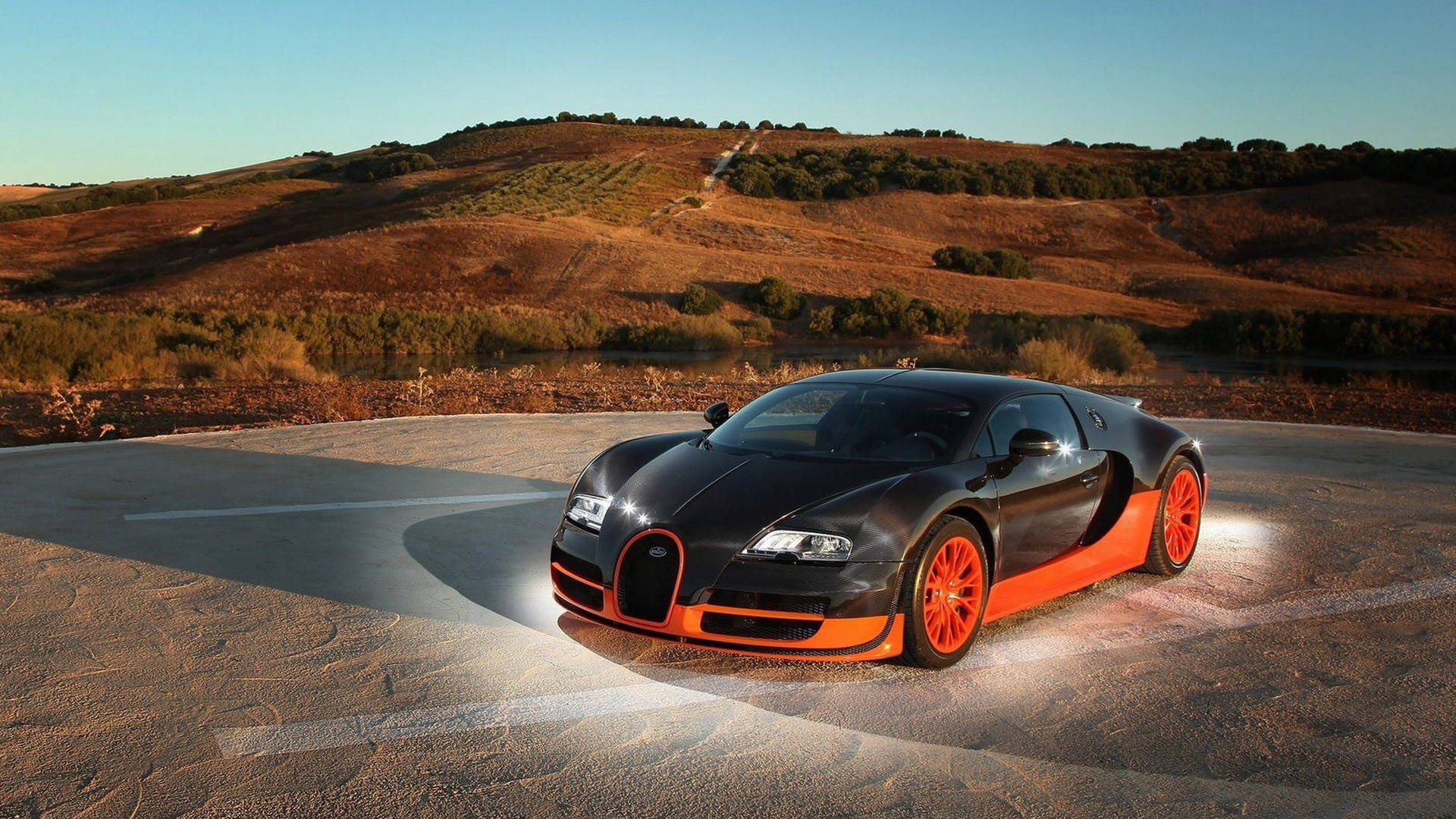 Orange Cool Bugatti Wallpaper