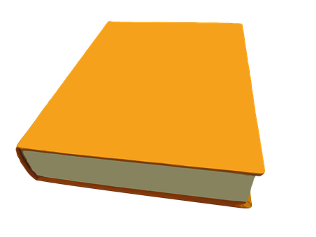 Orange Covered Book3 D Render PNG