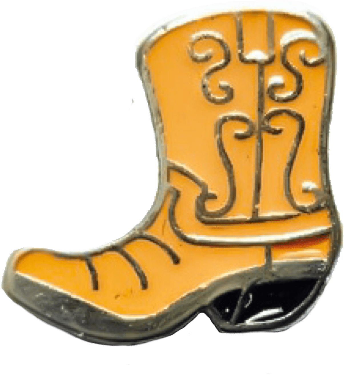 Download Orange Cowboy Boot Pin | Wallpapers.com