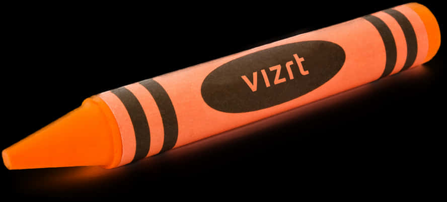 Orange Crayon Branded Vizrt PNG