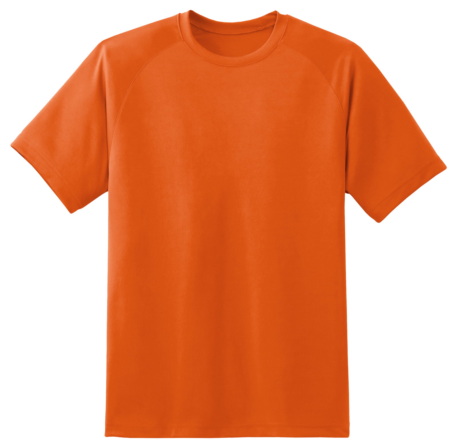 Orange Crew Neck T Shirt PNG