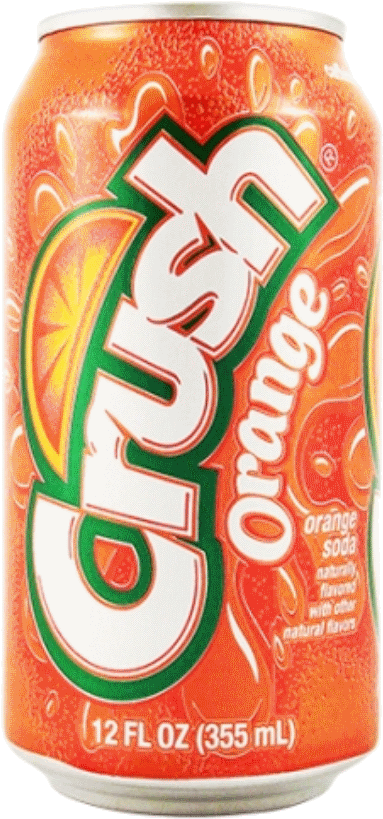 Orange Crush Soda Can PNG