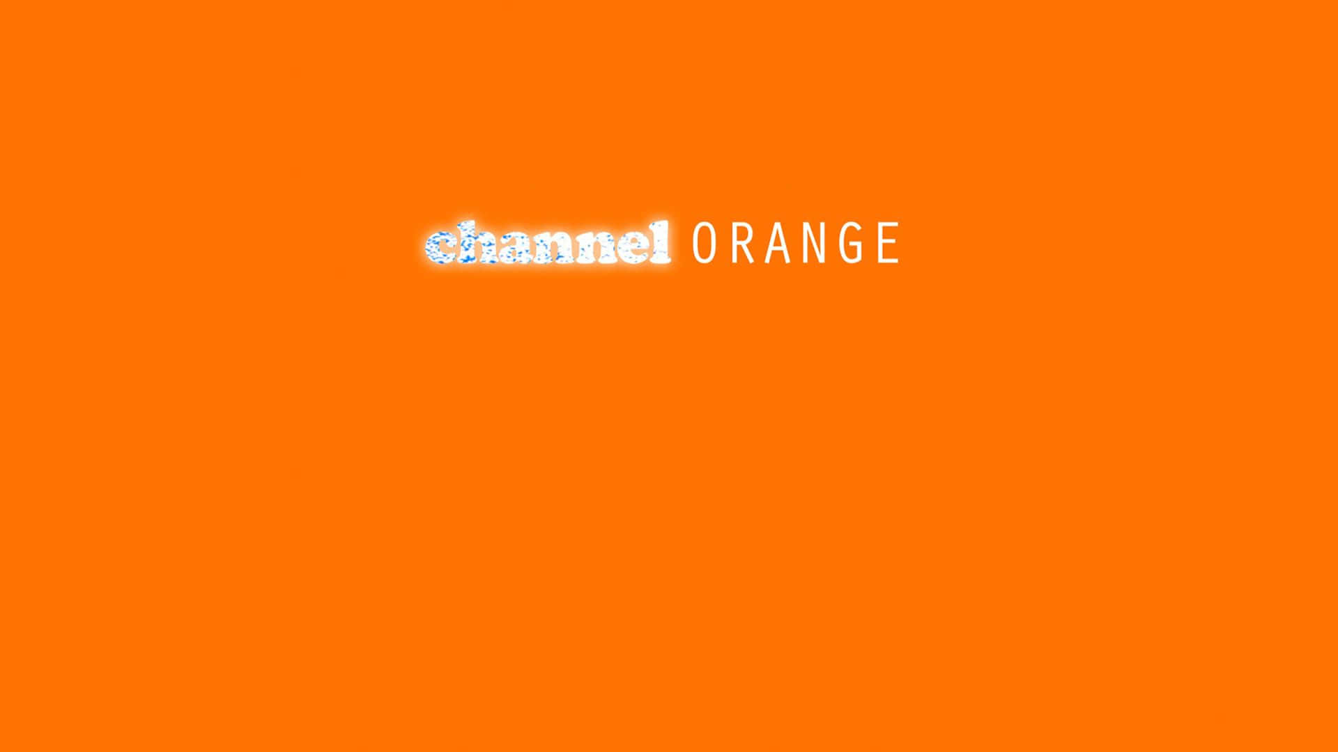 En hvid logo på en orange baggrund Wallpaper