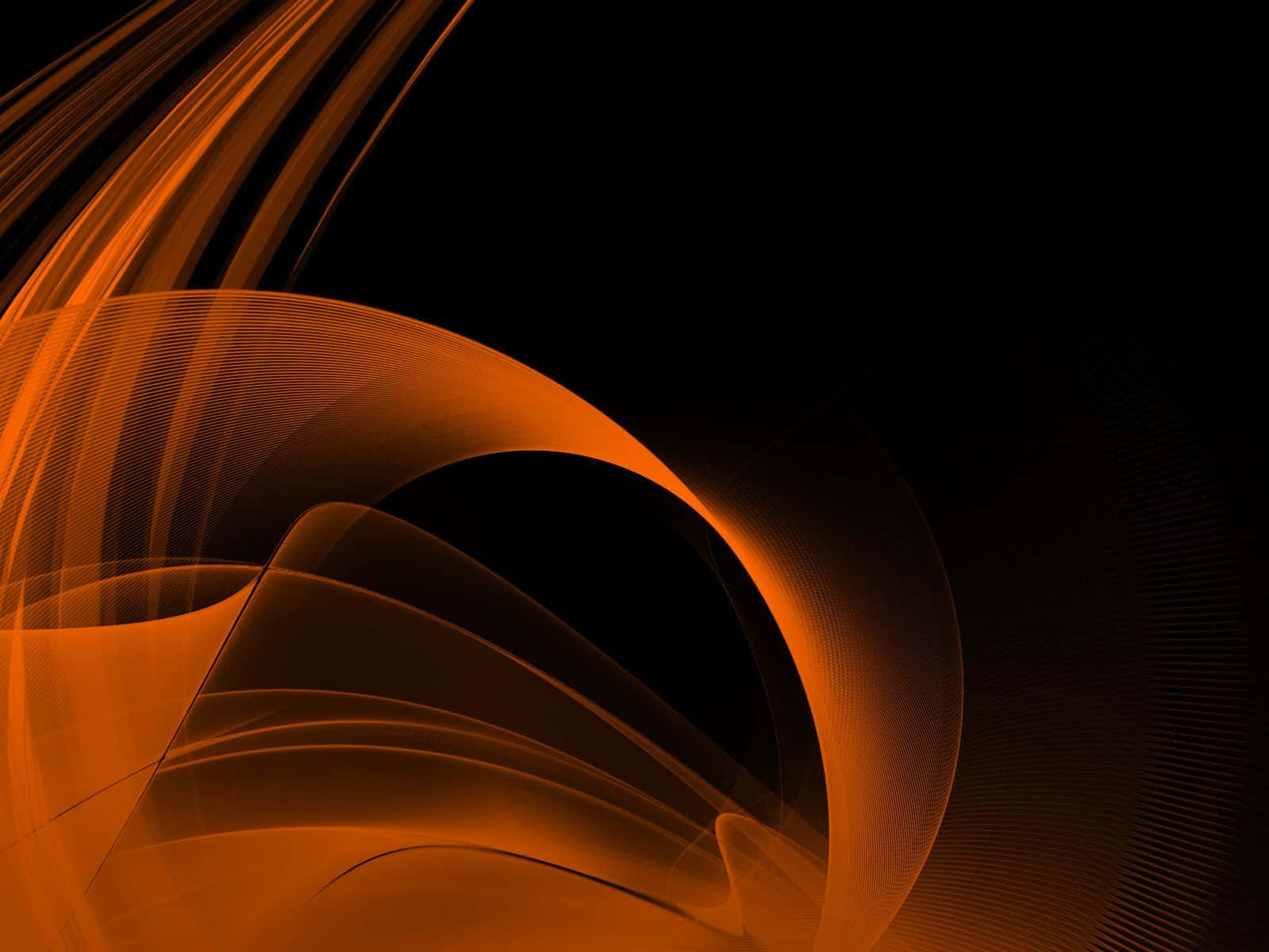 An Orange Abstract Background With A Black Background Wallpaper