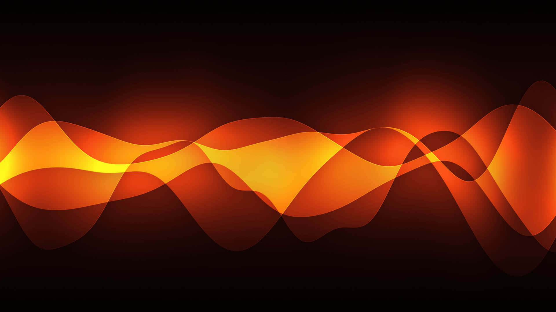 En lydbølge med orange og gule farver Wallpaper