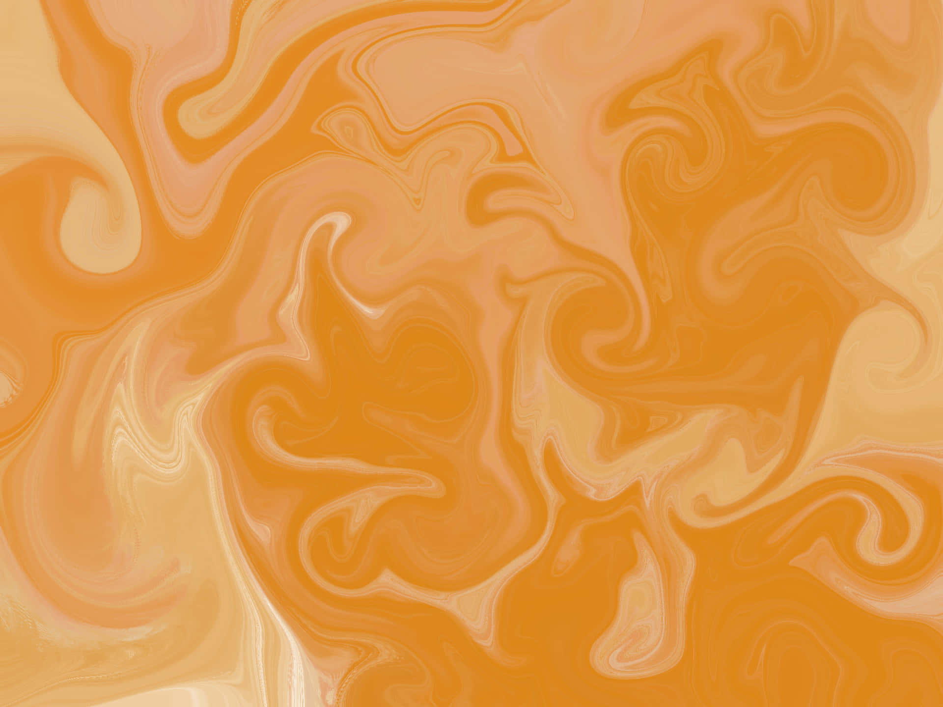 Lysne dit skrivebord med en orange baggrund Wallpaper
