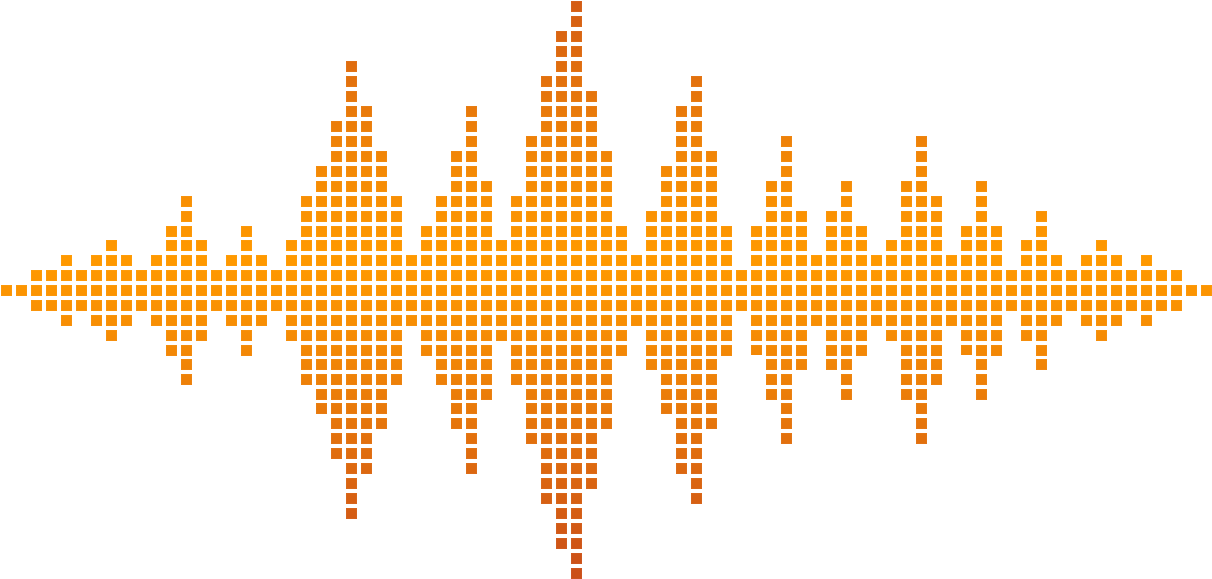 Orange Digital Soundwave Visualization PNG