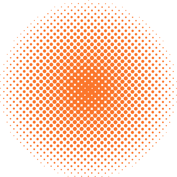 Orange Dot Concentric Circles Pattern PNG