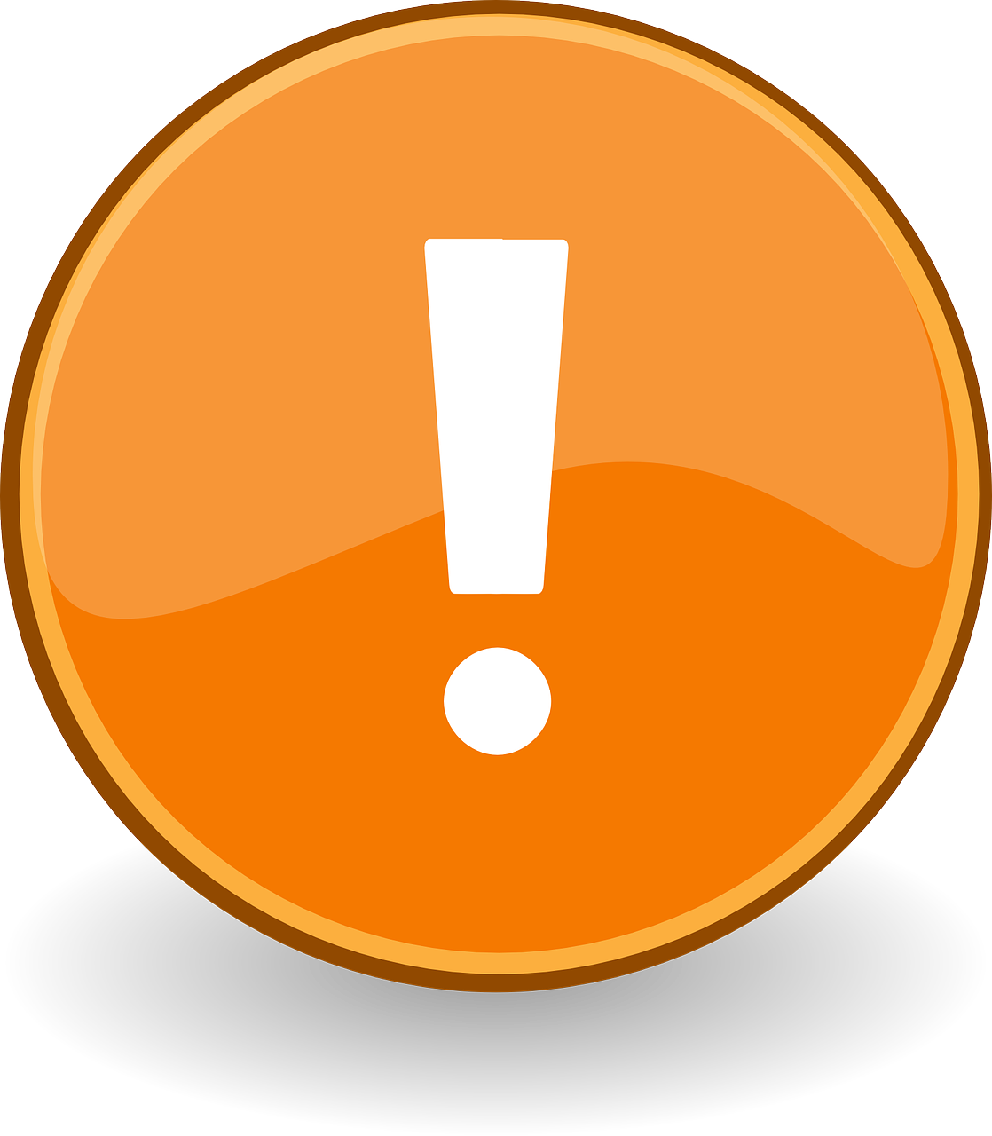 Orange Exclamation Alert Icon PNG