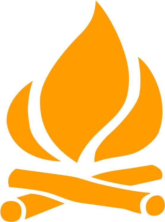 Orange Flame Vector Graphic PNG