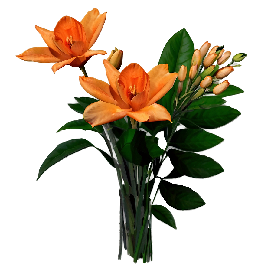 Orange Flower Bouquet Png 61 PNG