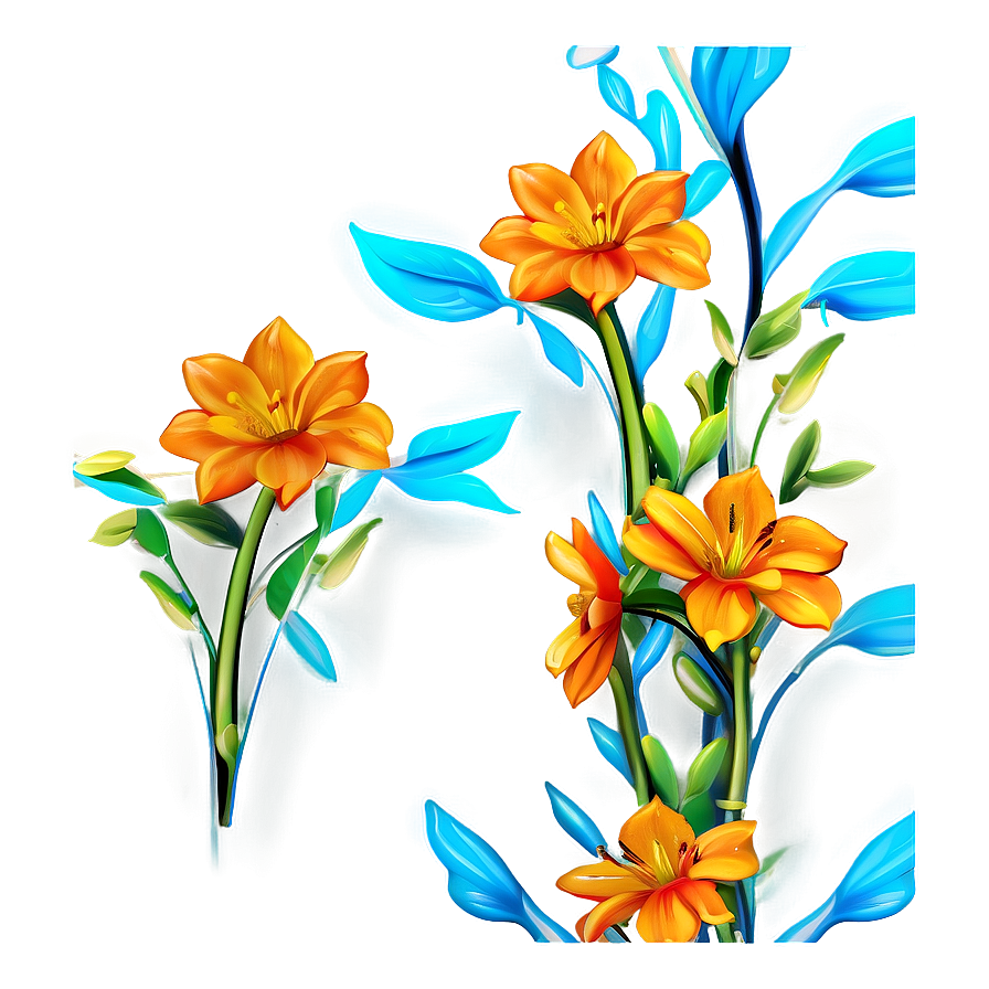 Orange Flower C PNG