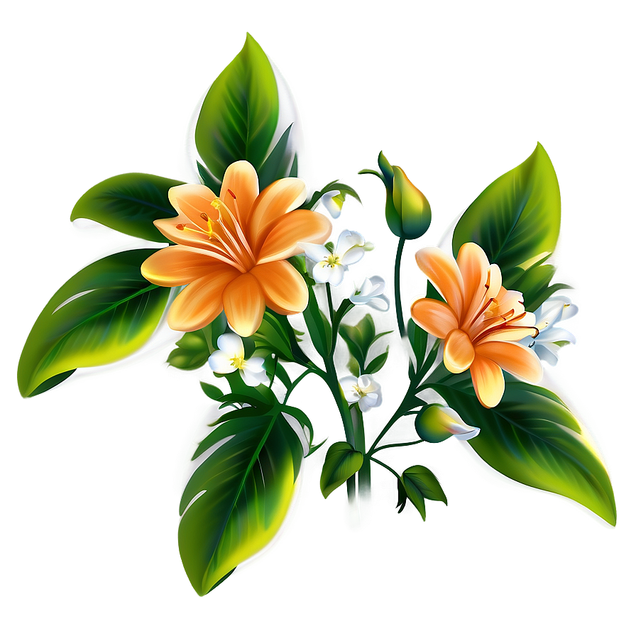 Orange Flower Clipart Png Bvg92 PNG