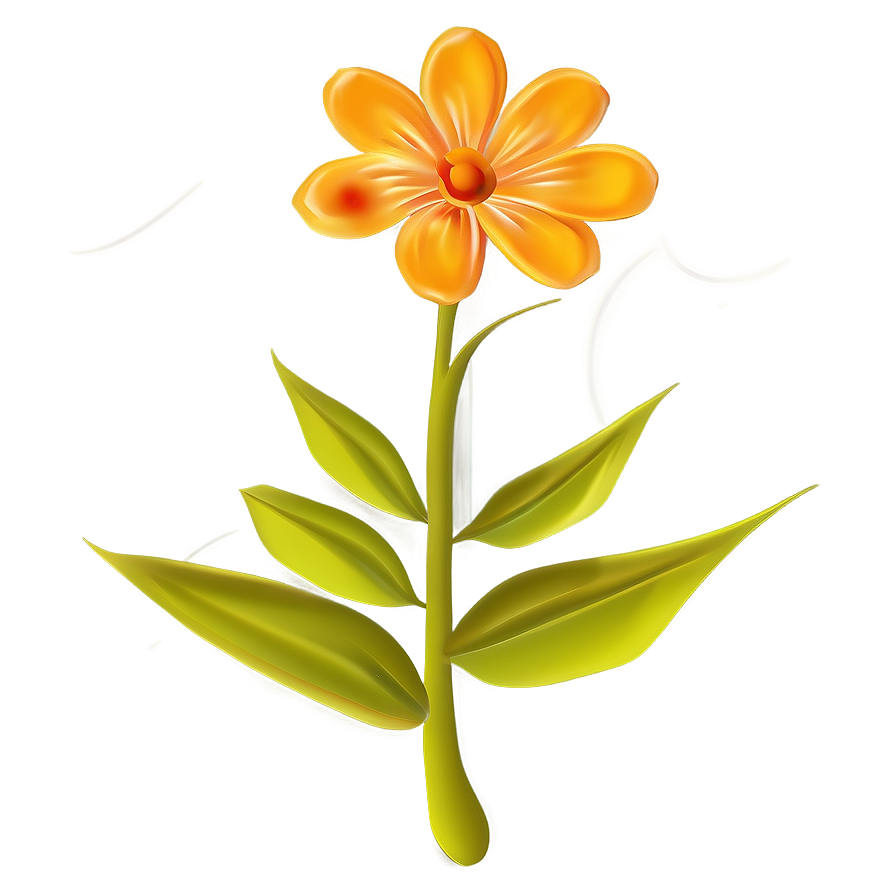 Orange Flower Clipart Png Wpf42 PNG