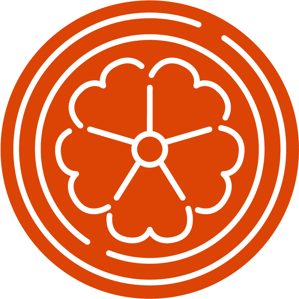 Orange Flower Icon Graphic PNG