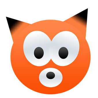 Orange Fox Icon Graphic PNG