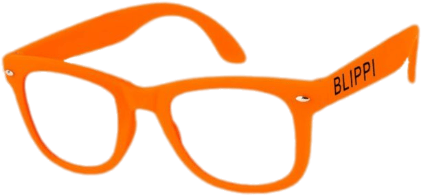Orange Frame Eyeglasses B L I P P I PNG