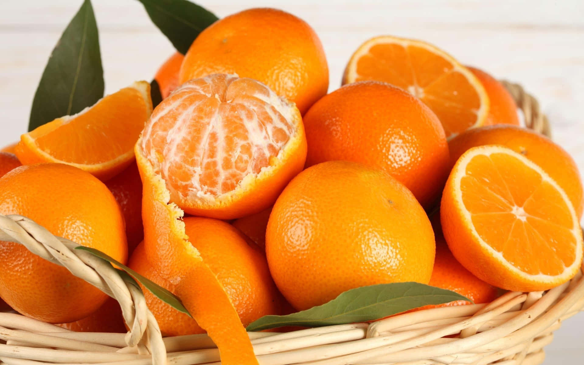 A Bunch of Fresh Oranges on the Tree