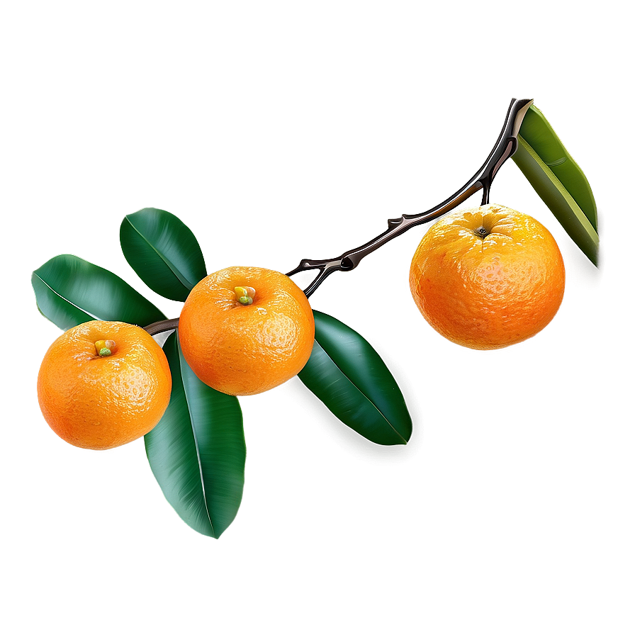 Orange Fruit Branch Png 05032024 PNG