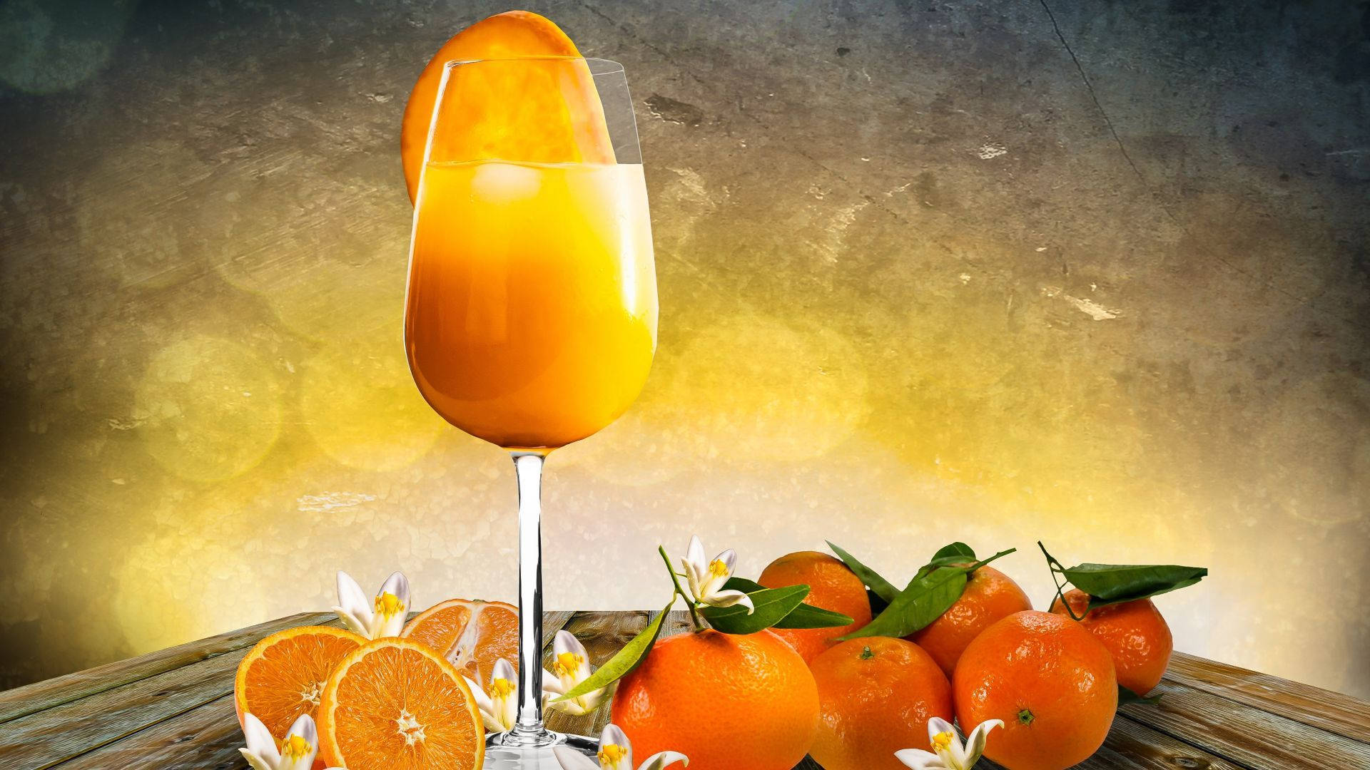 Orange Fruit In A Glass