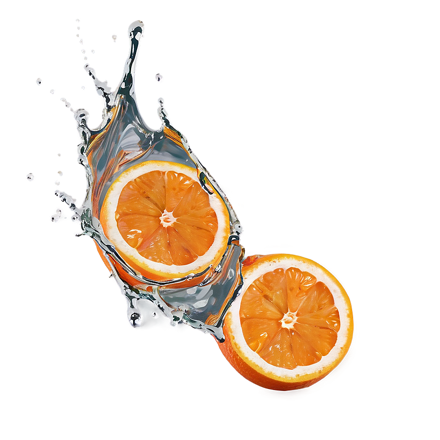Orange Fruit Splash Png 05032024 PNG