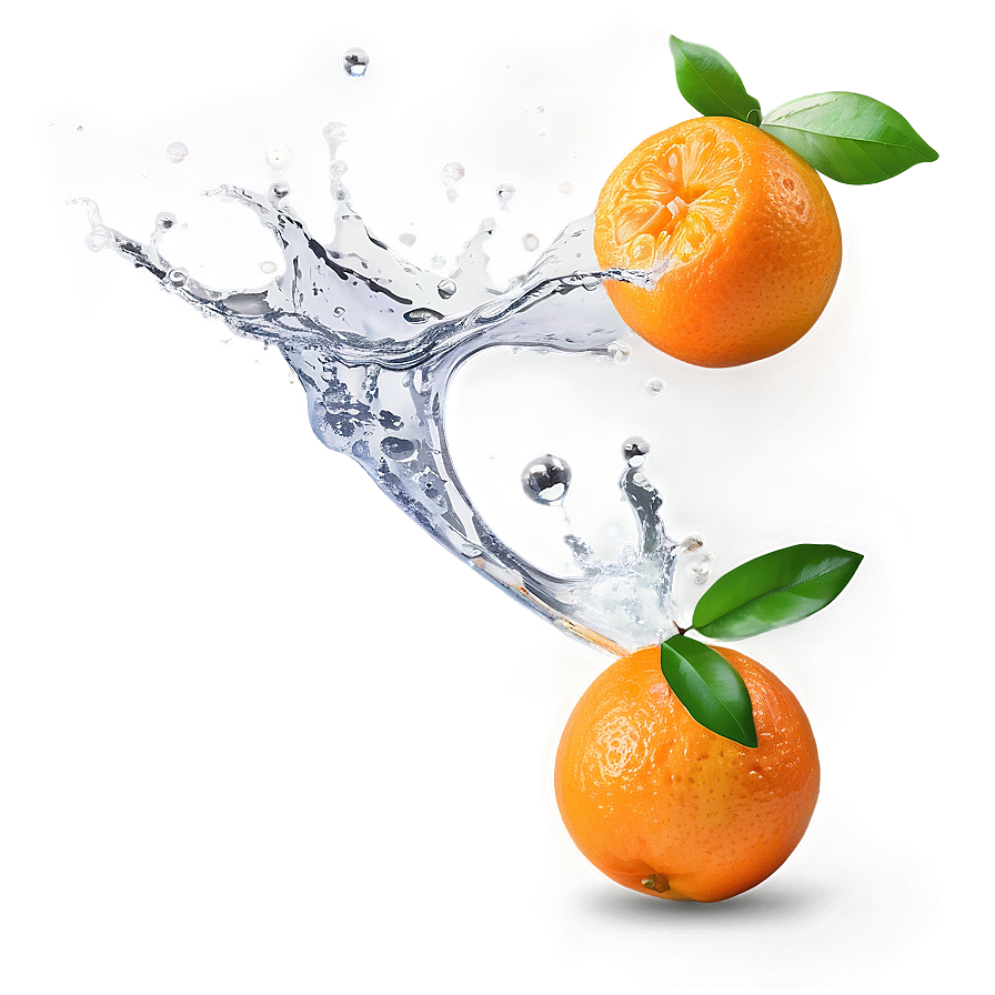Orange Fruit Splash Png Qad15 PNG