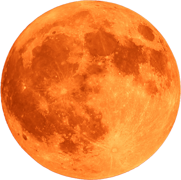 Orange Full Moon Closeup PNG