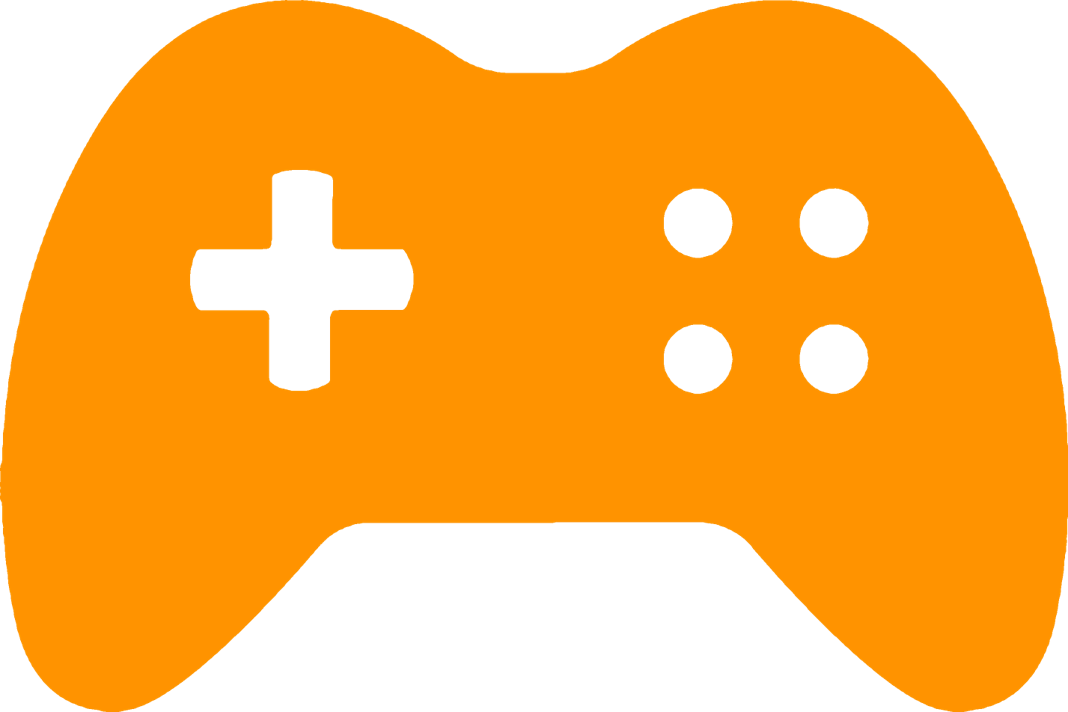 Orange Game Controller Vector PNG