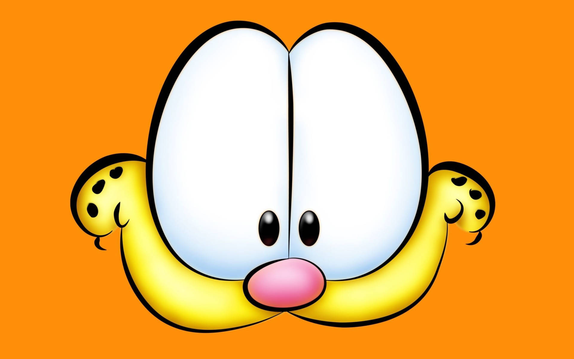Orange Garfield Cartoon Face Wallpaper